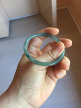 Load image into Gallery viewer, 50.5mm Certified Type A 100% Natural dark green blue gray black slim round cut Guatemala Jadeite bangle PJ21-2587