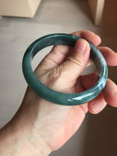 Load image into Gallery viewer, 60.6mm Certified Type A 100% Natural dark green/blue/gray/black Guatemala Jadeite bangle Pb280-0691