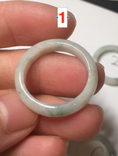 Load image into Gallery viewer, 100% natural type A icy watery green/white/yellow/purple jadeite jade band ring group R111