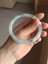Load image into Gallery viewer, 58.5mm certified 100% natural Type A white dark green ink painting (水墨) round cut jadeite jade bangle PC160-3157