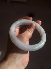 Load image into Gallery viewer, 61.8 mm certified type A 100% Natural light green/white/purple chubby Jadeite Jade bangle BH44-2807