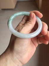 Load image into Gallery viewer, 54.4mm certified 100% natural Type A light green white purple round cut jadeite jade bangle AA121-4903