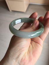 Load image into Gallery viewer, 55.8mm Certified 100% natural Type A oily dark green/gray/black jadeite jade bangle BN32-8086