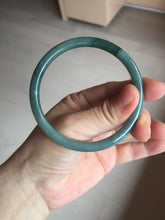 Load image into Gallery viewer, 59.2mm Certified Type A 100% Natural dark green/blue/gray/black slim round cut Guatemala Jadeite bangle GL36-18-3811