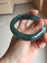 Load image into Gallery viewer, 56.2mm Certified Type A 100% Natural icy watery dark green/blue/gray/black Guatemala Jadeite bangle BH232-0259