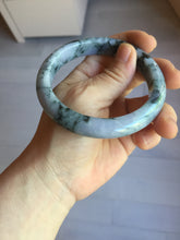 Load image into Gallery viewer, 60.7mm Certified Type A 100% Natural dark green/red/purple/gray Snowy Pine Mountain Jadeite Jade bangle PE115-1209