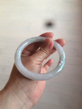 Load image into Gallery viewer, 58mm certified 100% natural type A light green/white round cut jadeite jade bangle AZ101-2808