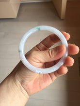 Load image into Gallery viewer, 60.5mm certified Type A 100% Natural light green light purple round cut Jadeite Jade bangle PH219-3209