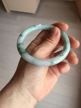 Load image into Gallery viewer, 56.9mm certified Type A 100% Natural green with green floating flowers Green Vines and Spring Blossoms(青藤与飞花) round cut Jadeite Jade bangle PH216-3253
