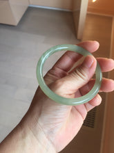 Load image into Gallery viewer, 55.8mm Certified 100% Natural light green gray black Nephrite Bangle HN146-6936