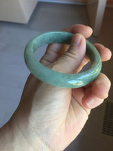 Load image into Gallery viewer, 53.6mm Certified Type A 100% Natural black/dark green/gray Jadeite bangle PJ51-2855