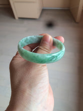 Load image into Gallery viewer, 51.7mm certified 100% natural Type A sunny green/gray jadeite jade bangle BK6-3358