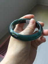 Load image into Gallery viewer, 57.5mm Certified Type A 100% Natural dark green/blue/gray/black Guatemala Jadeite bangle PJ145-1476