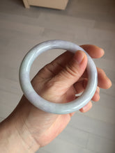 Load image into Gallery viewer, 58.5mm certified type A 100% Natural light green/purple round cut Jadeite Jade bangle BM83-0021