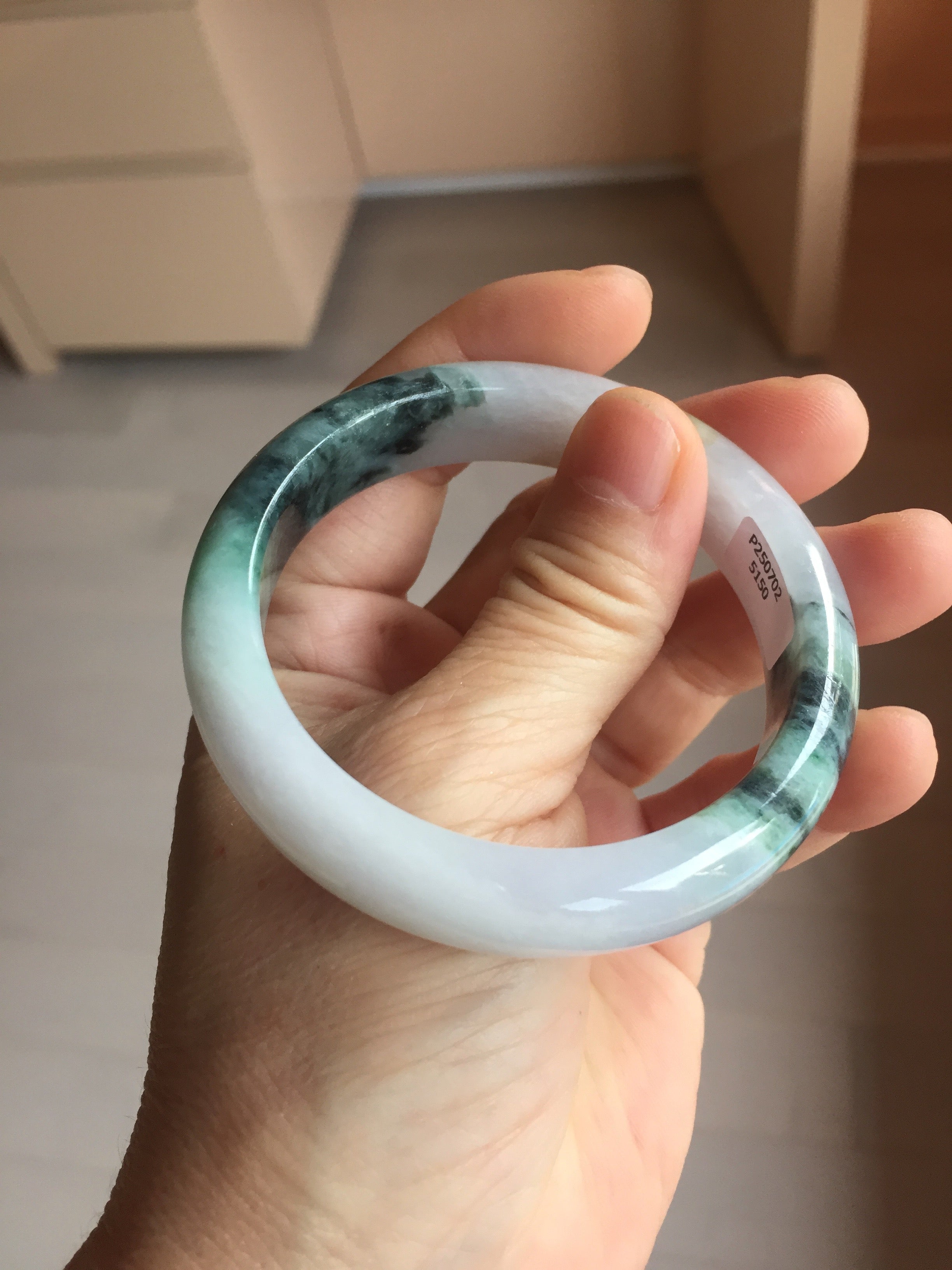53.5mm certified type A 100% Natural green brown purple Jadeite