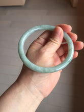 Load image into Gallery viewer, Sold, please don't order. Thanks. 64.7mm Certified type A 100% Natural light green round cut Jadeite bangle J143-(1947)