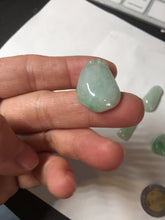 Load image into Gallery viewer, 100% Natural type A icy watery sunny green jadeite Jade bamboo/blessing melon pendant BM56