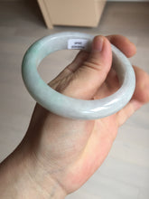 Load image into Gallery viewer, 56.5mm certified 100% natural type A white/light green white purple jadeite jade bangle AH100-0545