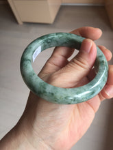 Load image into Gallery viewer, 56mm certified Type A 100% Natural dark green gray Jadeite Jade bangle BS112-6647