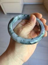 Load image into Gallery viewer, 60.5mm Certified Type A 100% Natural dark green/red/purple/gray Snowy Pine Mountain Jadeite Jade bangle PE116-1215