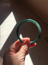 Load image into Gallery viewer, 56mm Type A 100% Natural dark green/blue/gray/black Guatemala slim round cut Jadeite bangle PJ120