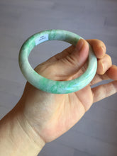 Load image into Gallery viewer, 55.6 mm Certified type A 100% Natural sunny green/white Jadeite bangle AY83-3466