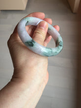 Load image into Gallery viewer, 55.9mm Certified 100% natural Type A light purple with sunny flying flowers jadeite jade bangle BL106-8719