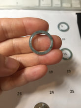 Load image into Gallery viewer, 15.5mm size 4 3/4 100% natural type A icy watery green/blue icy watery Guatemala jadeite jade band ring group PE126