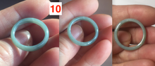 Load image into Gallery viewer, 16.5mm size 6 100% natural type A icy watery green/blue icy watery Guatemala jadeite jade band ring group BP83