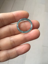 Load image into Gallery viewer, 16.3mm size 5 3/4 100% natural type A icy watery green/blue Guatemala jadeite jade band ring group PA221