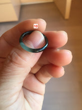 Load image into Gallery viewer, 16.9mm size 6 1/2 17.1mm 6 3/4 100% natural type A icy watery green/blue icy watery Guatemala jadeite jade band ring group BP81