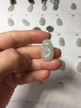 Load image into Gallery viewer, 100% Natural type A light green/light green/white/purple/gray jadeite Jade RuYi(如意) pendant PJ130