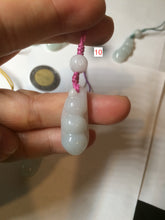 Load image into Gallery viewer, Type A 100% Natural white/green/purple Four Seasons Fortune Beans jadeite jade hanger group BF39