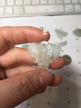 Load image into Gallery viewer, 100% Natural type A icy watery light green clear Jadeite Jade butterfly pendant PH113-(6-13)