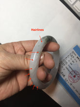 Load image into Gallery viewer, 57.2mm Certified Type A 100% Natural icy watery white purple black brown Jadeite Jade bangle BL72-7066