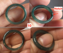 Load image into Gallery viewer, 17.7mm 7 1/2 100% natural type A icy watery green/blue icy watery Guatemala jadeite jade band ring group BP77