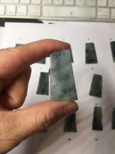 Load image into Gallery viewer, 100% Natural Type A Sunny Green Dark Green Black Gray Misty Mountain Forest Jadeite Jade Safe and Sound Pendant Group BS121