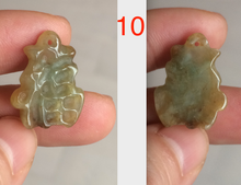 Load image into Gallery viewer, 100% Natural light sugar yellow/green jadeite Jade blessed fortune pendant BG6