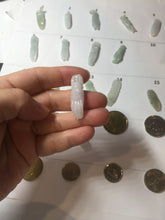 Load image into Gallery viewer, 100% natural type A icy watery sunny green/purple a pearl in my palm (apple of my eye, 掌上明珠) Jadeite jade bead PH233