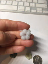 Load image into Gallery viewer, Type A 100% Natural light green/white/purple jadeite Jade Hawaiian flower Pendant AA66