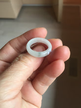 Load image into Gallery viewer, Size 4 1/2 -9 1/4 100% natural type A light green/purple/white jadeite band ring group PD199