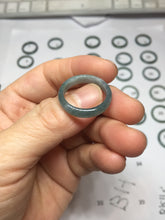 Load image into Gallery viewer, 17.5mm 7 1/4 100% natural type A icy watery green/blue icy watery Guatemala jadeite jade band ring group PJ33