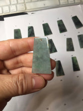 Load image into Gallery viewer, 100% Natural Type A Sunny Green Dark Green Black Gray Misty Mountain Forest Jadeite Jade Safe and Sound Pendant Group BS121