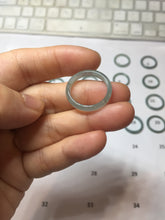 Load image into Gallery viewer, 16.7mm Size 6 1/4 100% natural type A icy watery dark green blue black gray Guatemala jadeite band ring group PE129