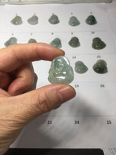 Load image into Gallery viewer, 100% Natural type A icy watery oily dark green(油青) happy Buddha jadeite pendant BS126