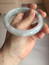 Load image into Gallery viewer, 57.8mm certified 100% certified natural light green white fresh air jadeite jade bangle PC251-0569