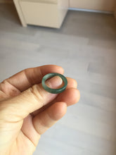 Load image into Gallery viewer, 16.9mm size 6 1/2 17.1mm 6 3/4 100% natural type A icy watery green/blue icy watery Guatemala jadeite jade band ring group BP81