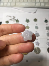 Load image into Gallery viewer, Type A 100% Natural light green/white/purple jadeite Jade flower Pendant group PC223