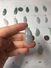 Load image into Gallery viewer, Type A 100% Natural icy watery light green/white/purple jadeite Jade magnolia buds group Pendant PH236