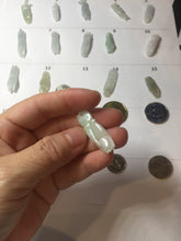 Load image into Gallery viewer, 100% natural type A icy watery sunny green/purple a pearl in my palm (apple of my eye, 掌上明珠) Jadeite jade bead PH233